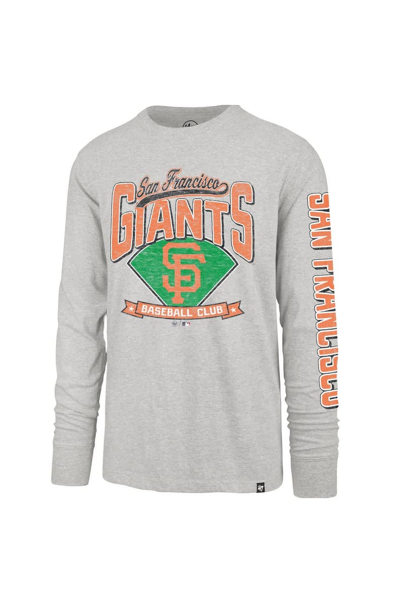 '47 Men's '47 Gray San Francisco Giants Fair Ball Franklin Long Sleeve T-Shirt, Alternate, color, Gray