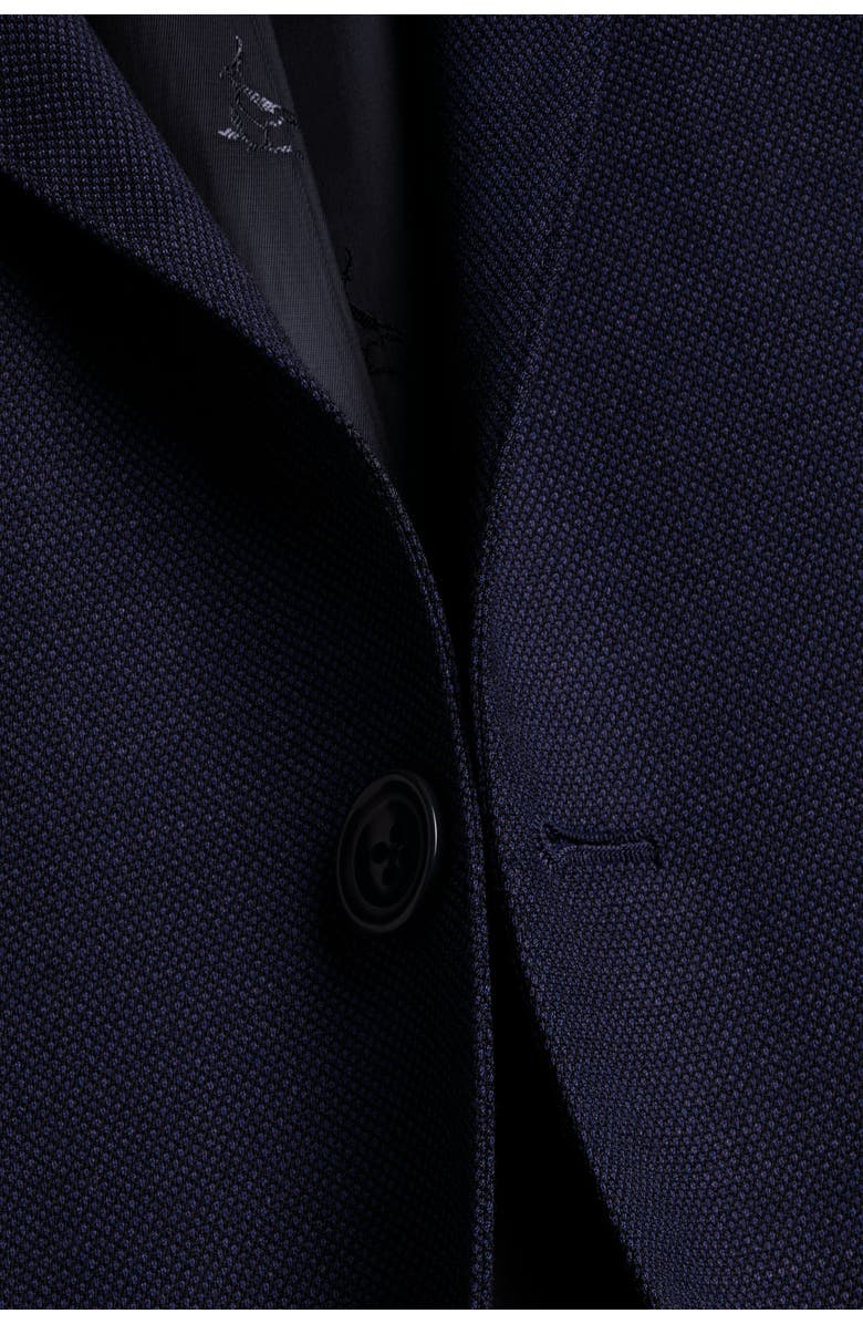 Charles Tyrwhitt Slim Fit Natural Stretch Birdseye Suit Jacket, Alternate, color, Indigo Blue