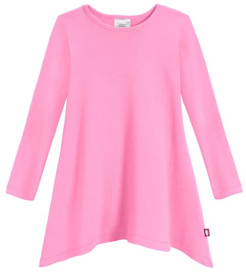 Baby Girls Long Sleeve 100% Cotton Soft Jersey Shark Bite Tunic