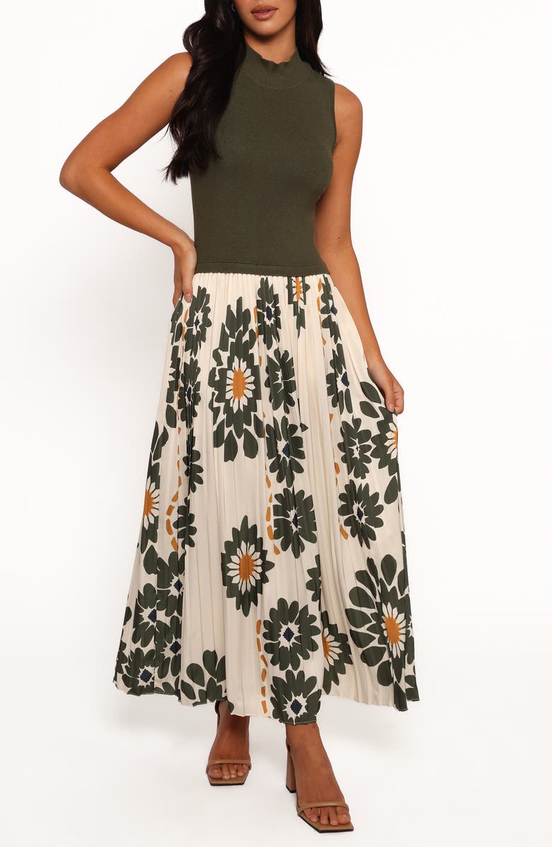 Petal & Pup June Mixed Media Maxi Dress, Main, color, 