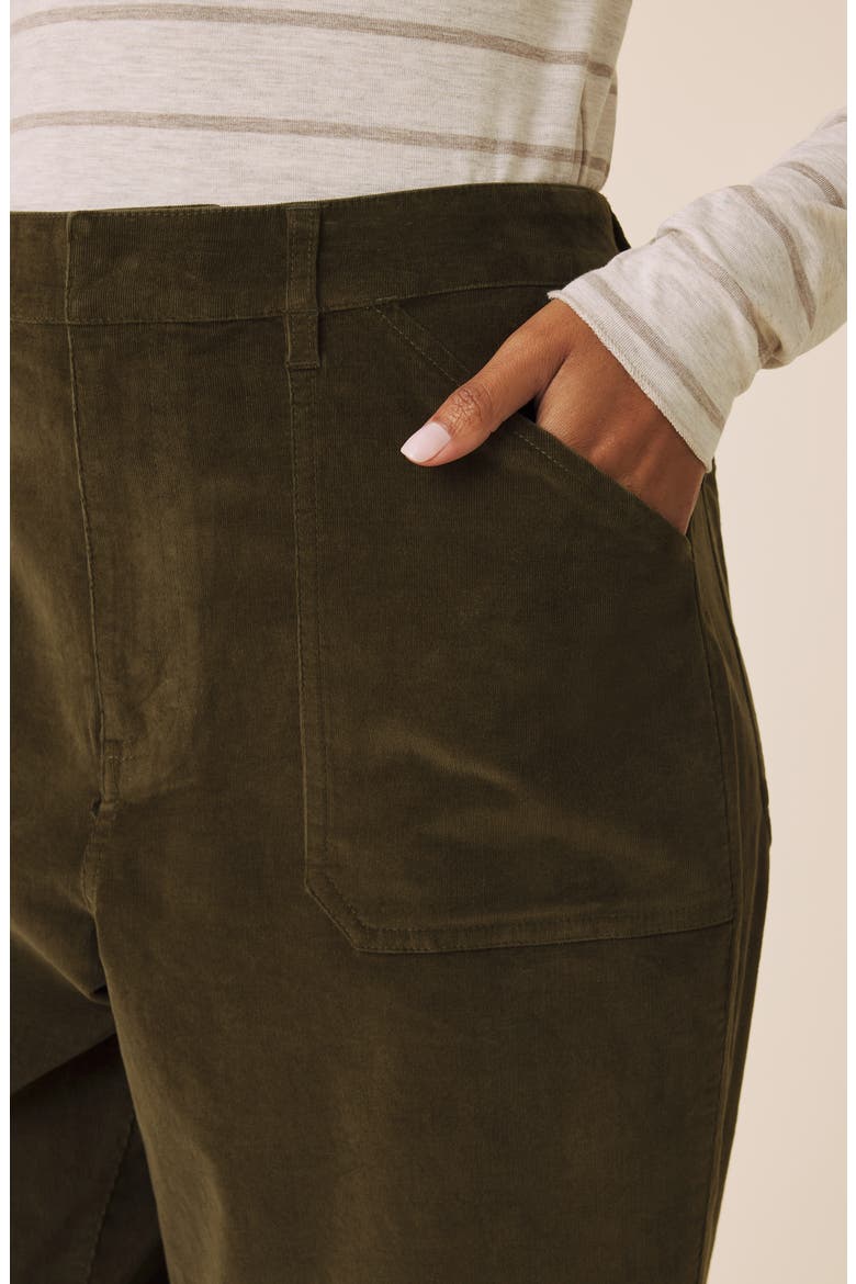 Marissa Stretch Cotton Corduroy Pants, Alternate, color, GREEN SPRUCE