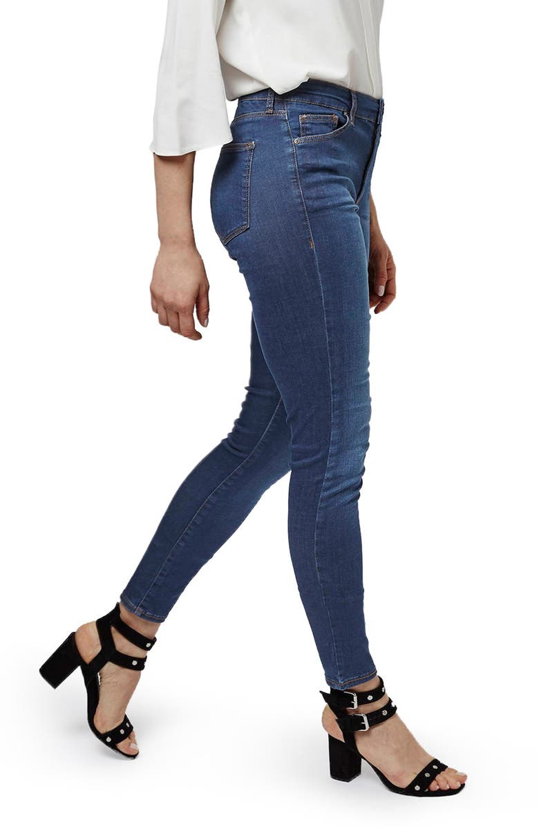 Topshop Leigh High Waist Skinny Jeans, Alternate, color, 