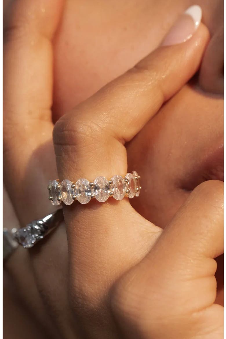 The Oval Cut Eternity Band, Alternate, color, GOLD