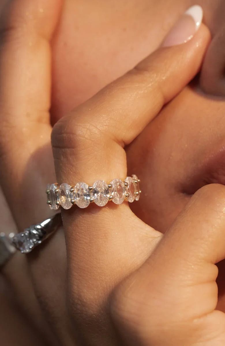 The M Jewelers The Oval Cut Eternity Band, Alternate, color, Gold