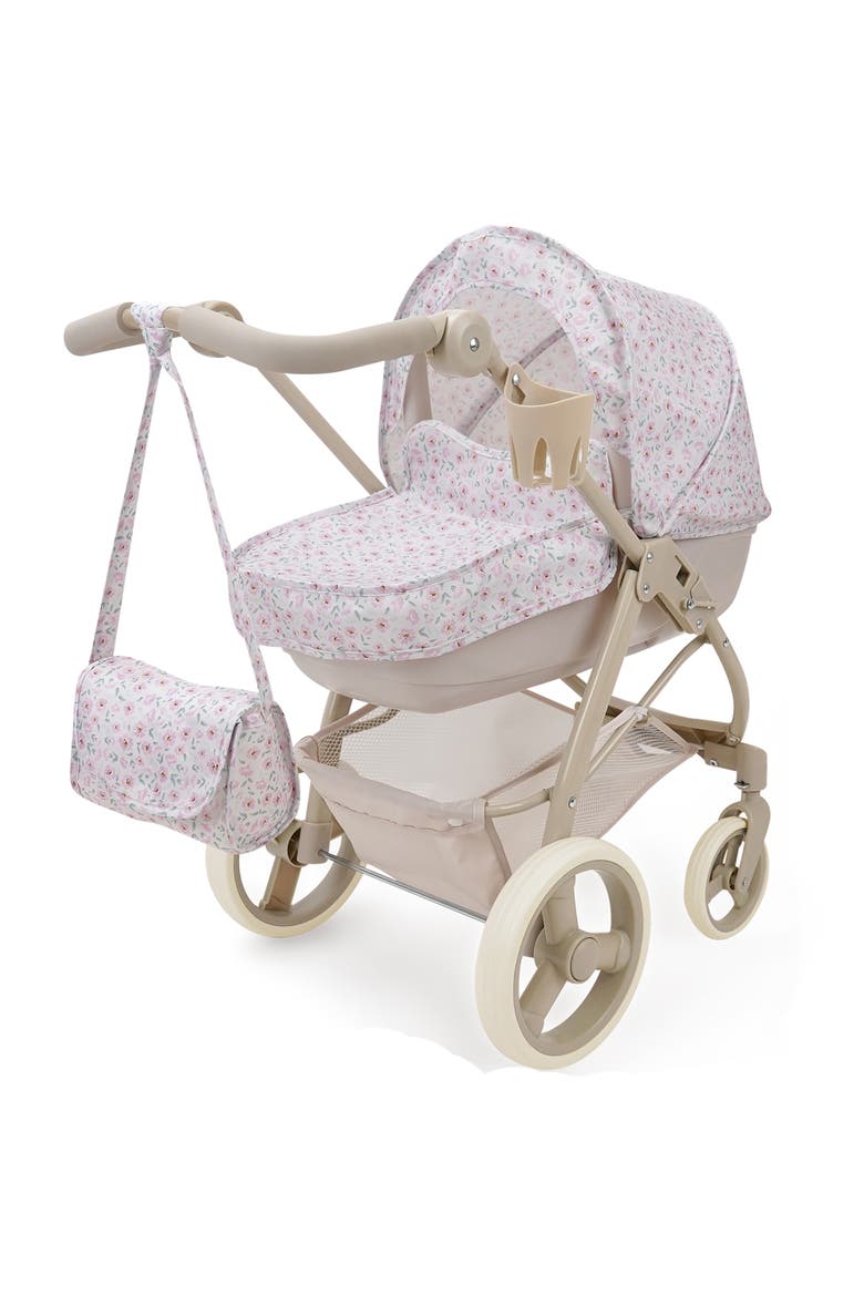 Little Flora, Bella 2 In 1 Doll Pram, Convertible Toy Stroller, Main, color, Beige