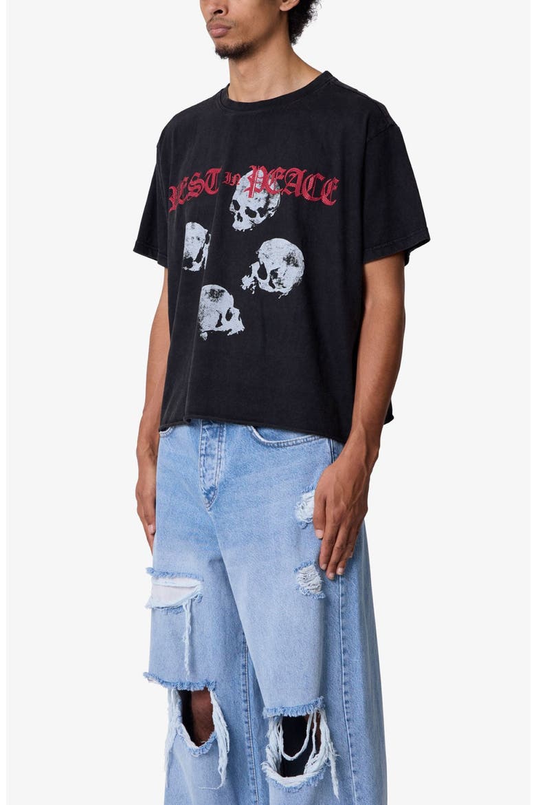 Rip Cotton Graphic T-Shirt, Alternate, color, WASHED BLACK