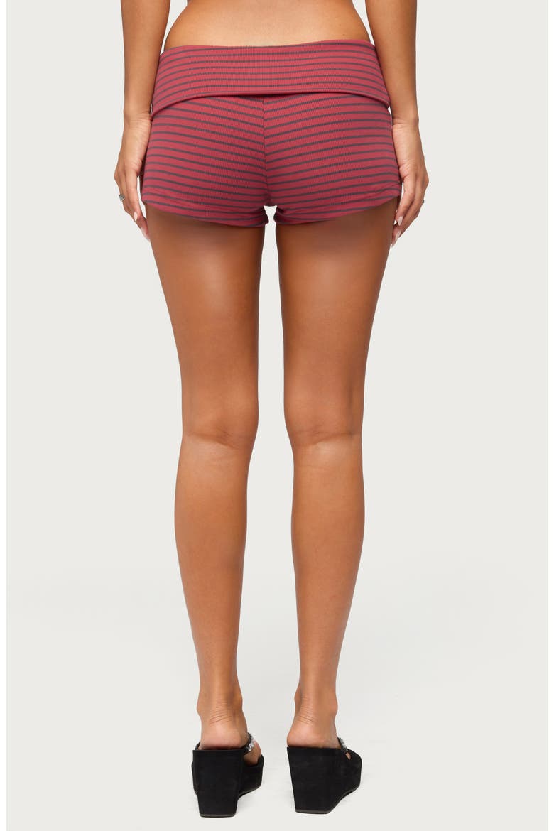 Monikah Stripe Micro Shorts, Alternate, color, RED