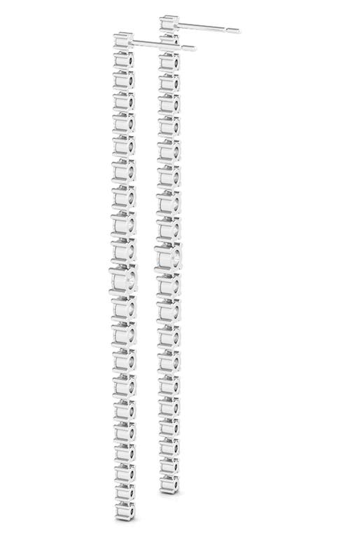 Hautecarat Lab Created Diamond Drop Earrings In 18k White Gold