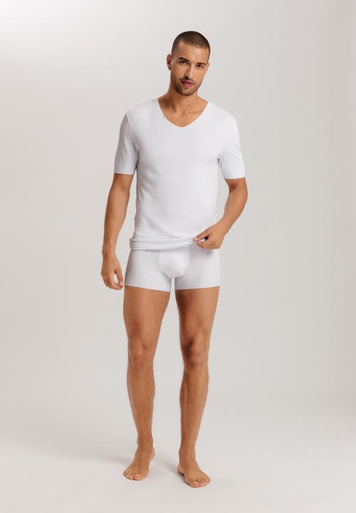Hanro Clean Cut Tencel Boxer Brief In White