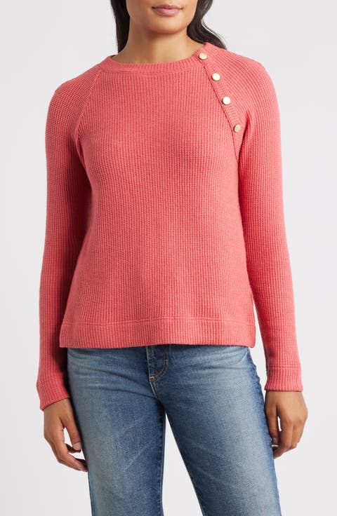 Thermal Knit Button Top (Regular & Petite)
