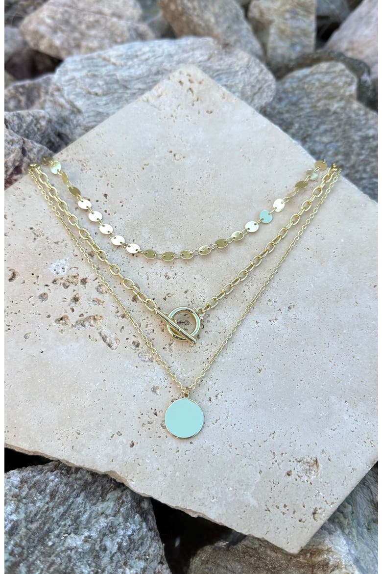 Set of 3 Assorted Chain Necklaces, Alternate, color, GOLD