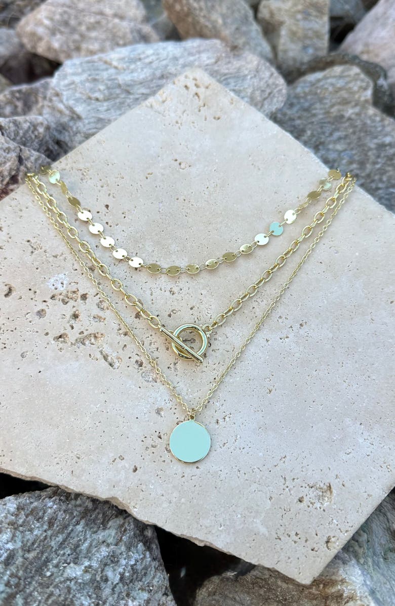 Adornia Set of 3 Assorted Chain Necklaces, Alternate, color, Gold