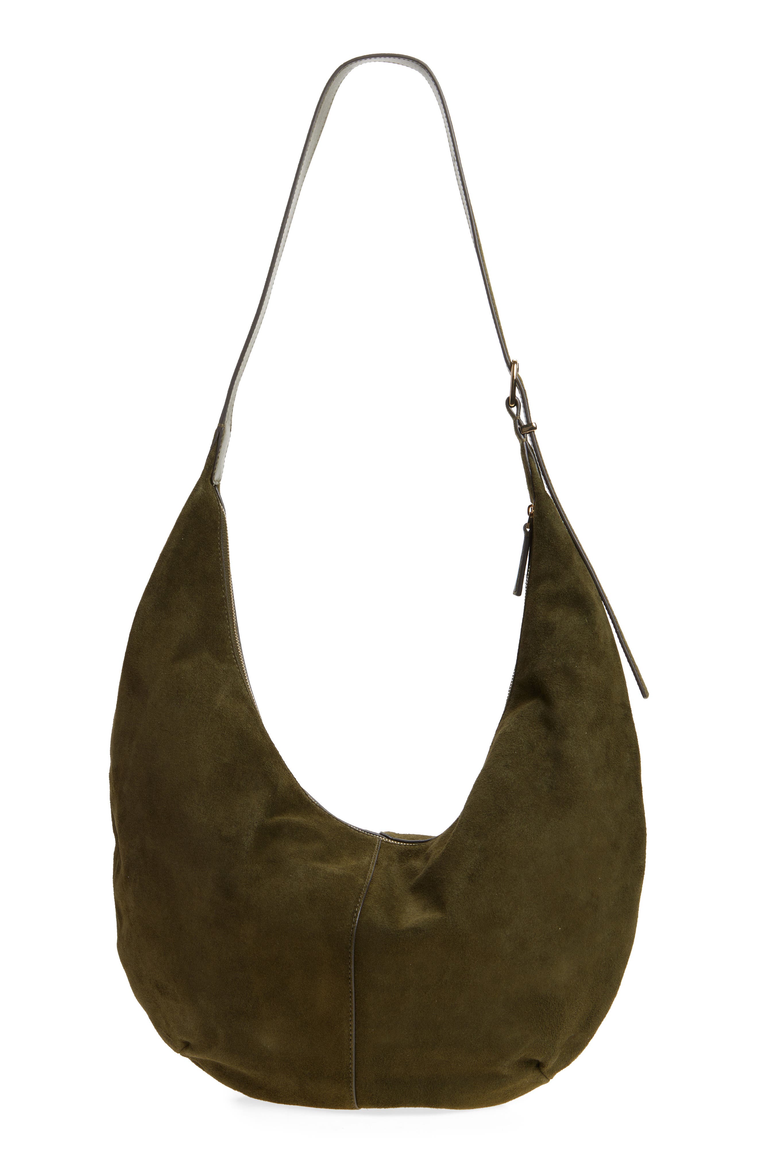 Madewell The Essential Curve Shoulder Bag, Alternate, color, Loden