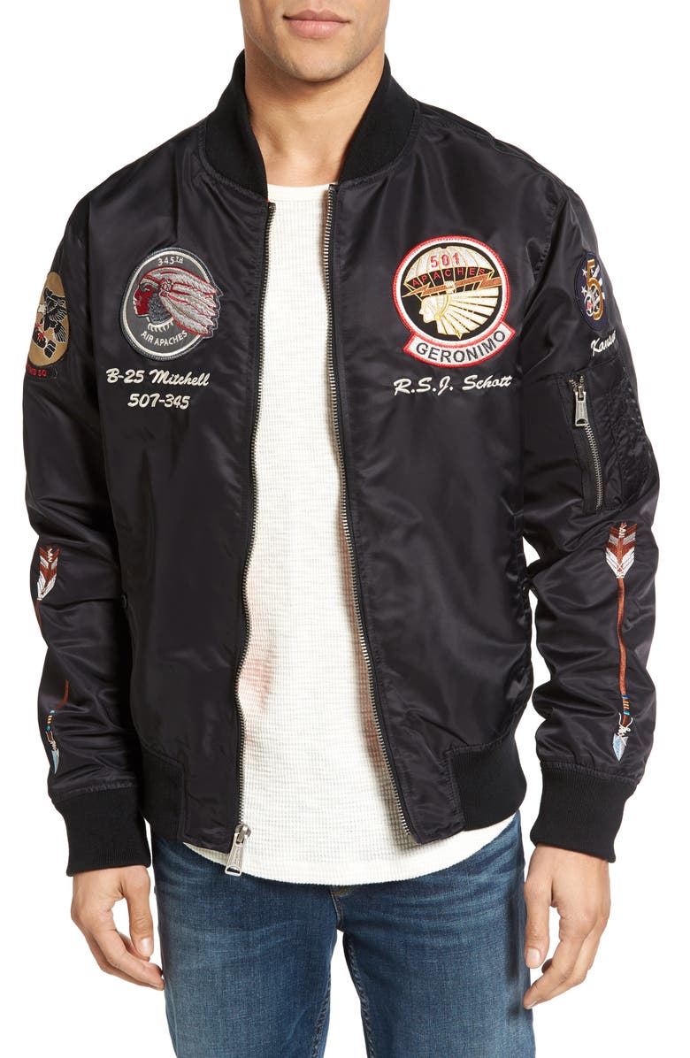 Schott NYC B-52 Bomber Jacket, Main, color, 