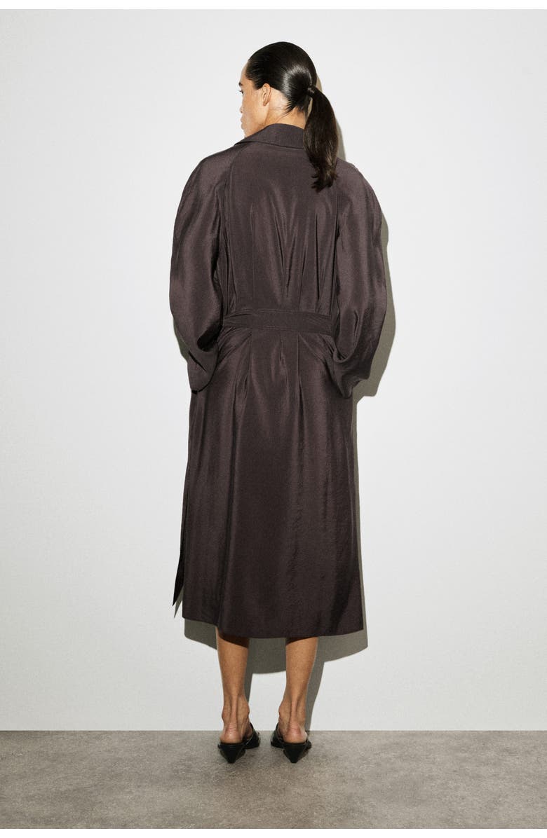 COS Utility Trench-Style Midi Dress, Alternate, color, Dark Brown