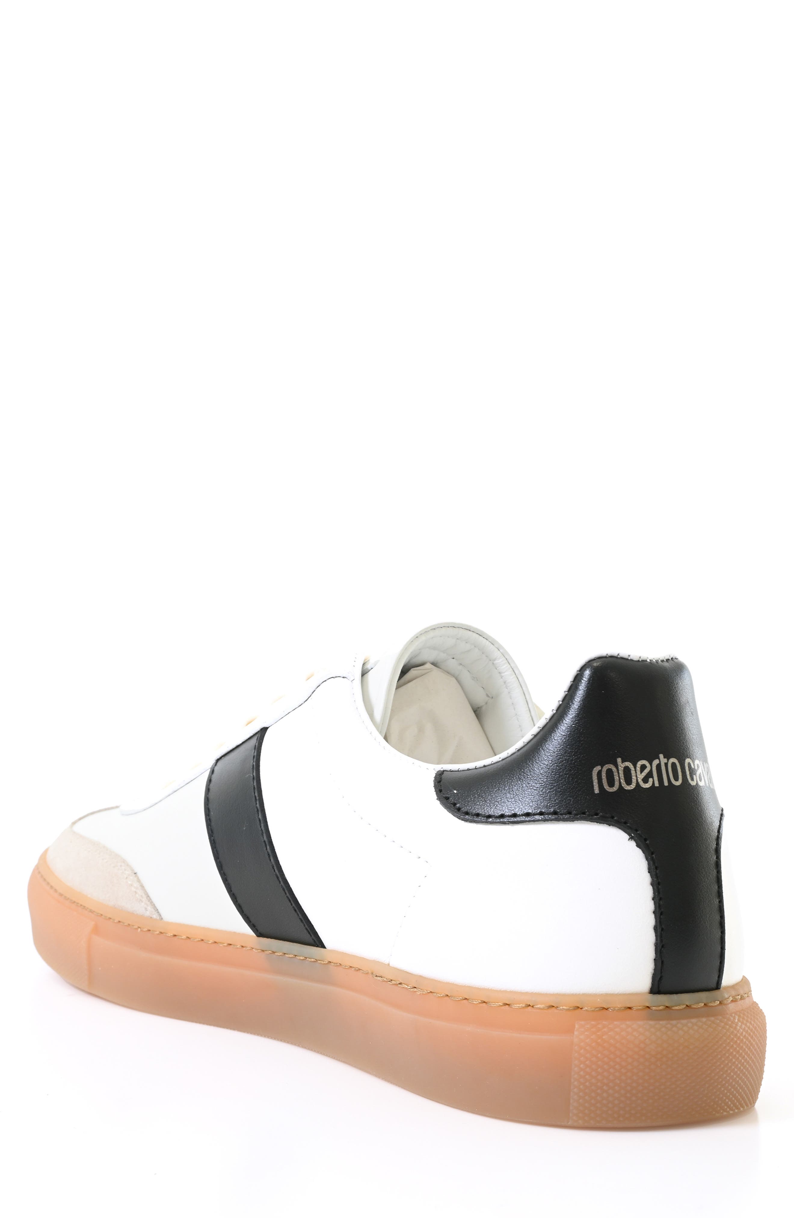 Roberto Cavalli Low Top Sneaker, Alternate, color, White/ Ivory Black