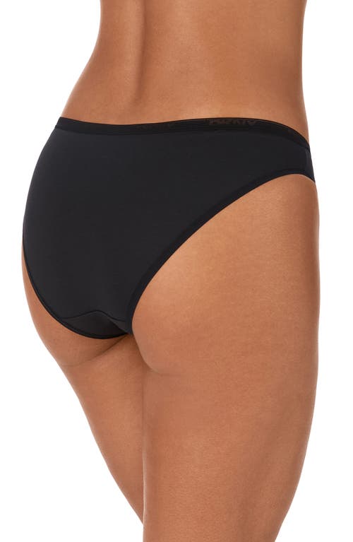Dkny Table Top Stretch Cotton Blend Bikini In Black