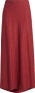 Open Edit Linen Blend Column Maxi Skirt