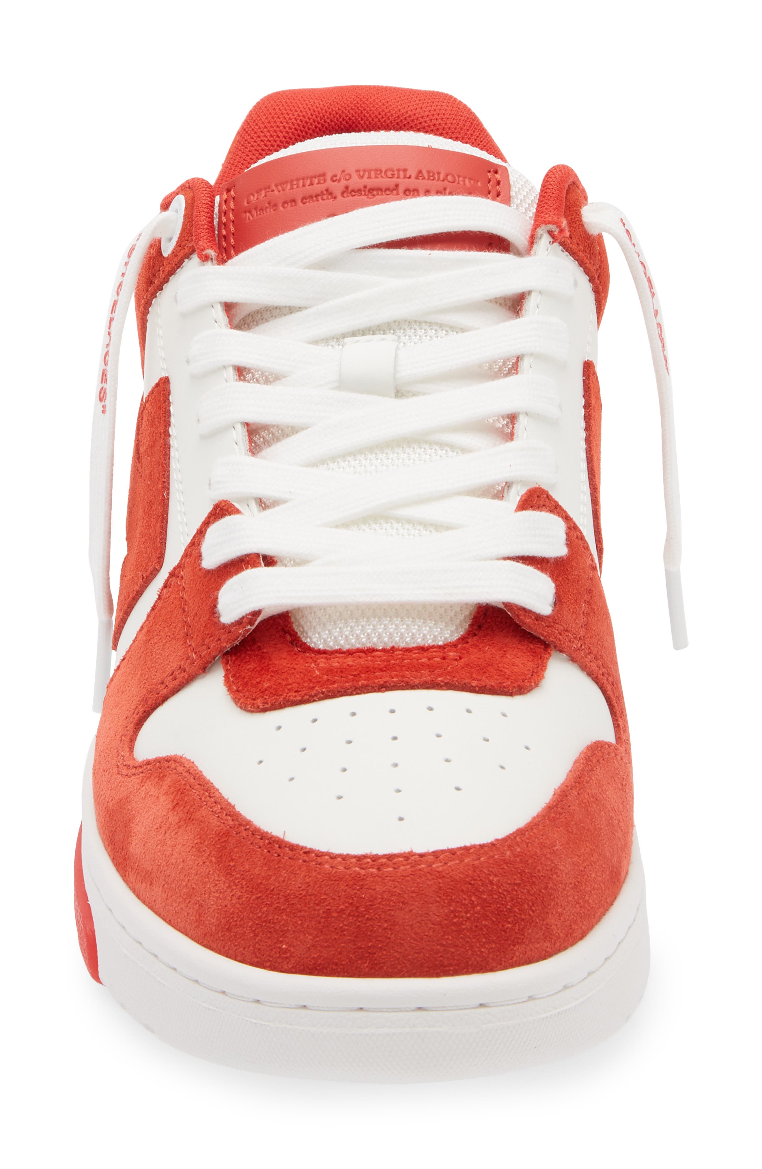 Off-White Out of Office Low Top Sneaker, Alternate, color, Brick Red - White