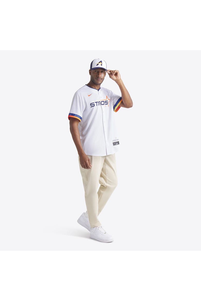 Men's New Era  White/Navy Houston Astros 2025 City Connect 9FORTY M-Crown Adjustable Hat, Alternate, color, White