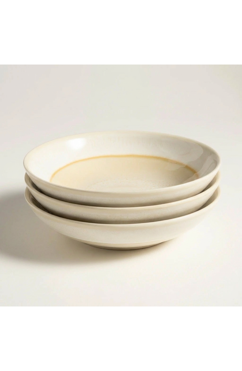 Zsa Zsa Zsu Leiria Pot Plate Stoneware 8 In Set Of 3, Main, color, Cream