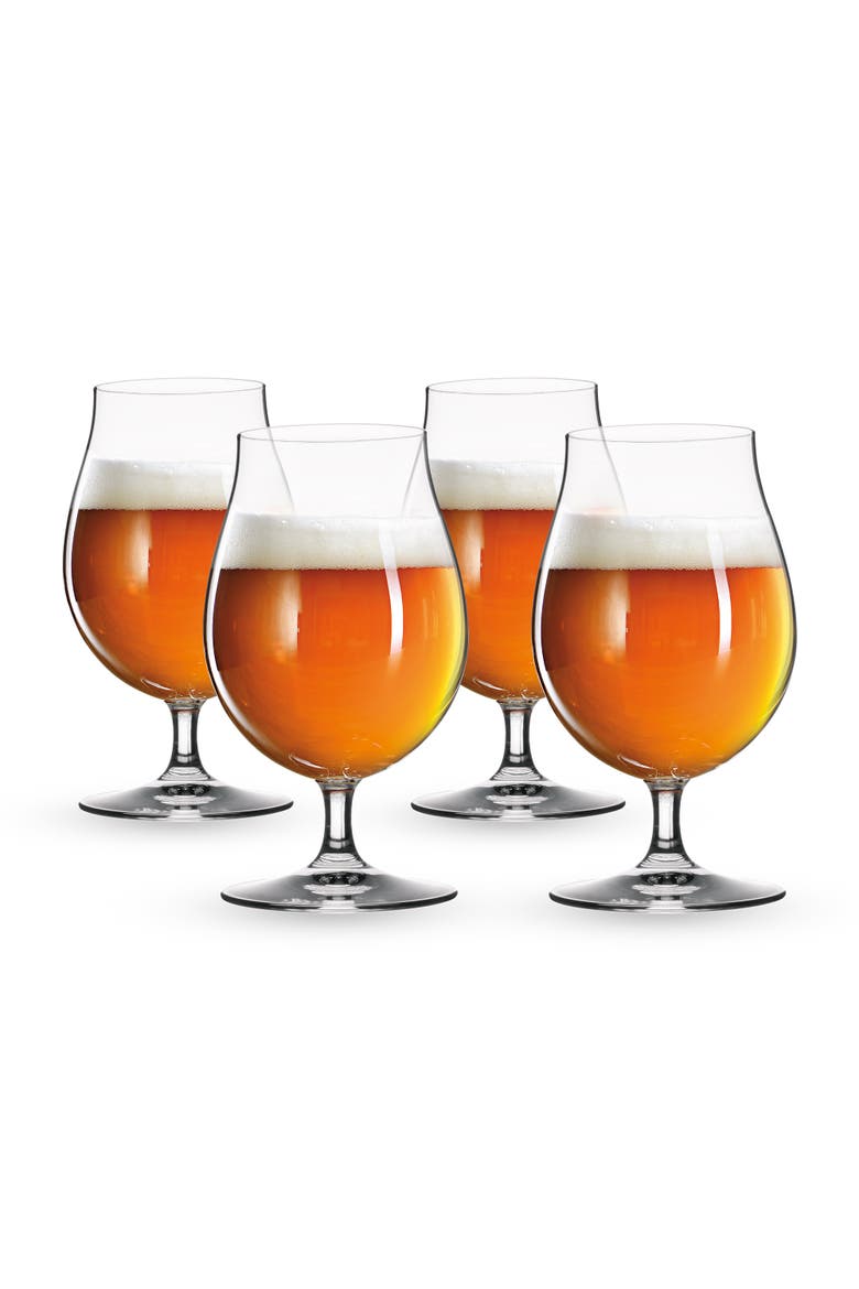 Tulip Beer Glass Set of 4, Main, color, Clear