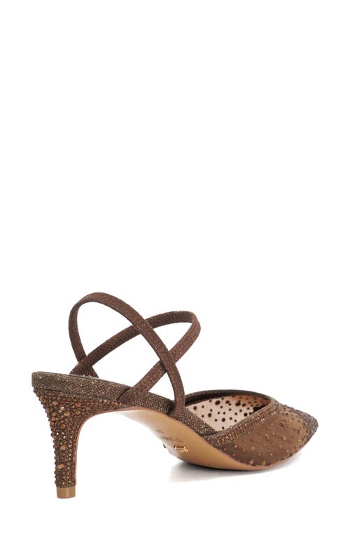 Dune London Charismatic Ankle Strap Pump In Brown