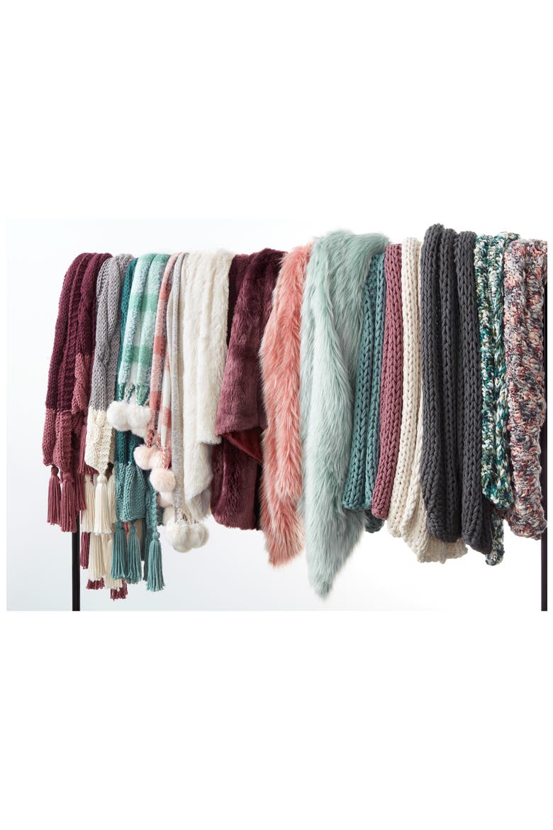 Faux Fur Throw, Alternate, color, GREY GRIFFIN