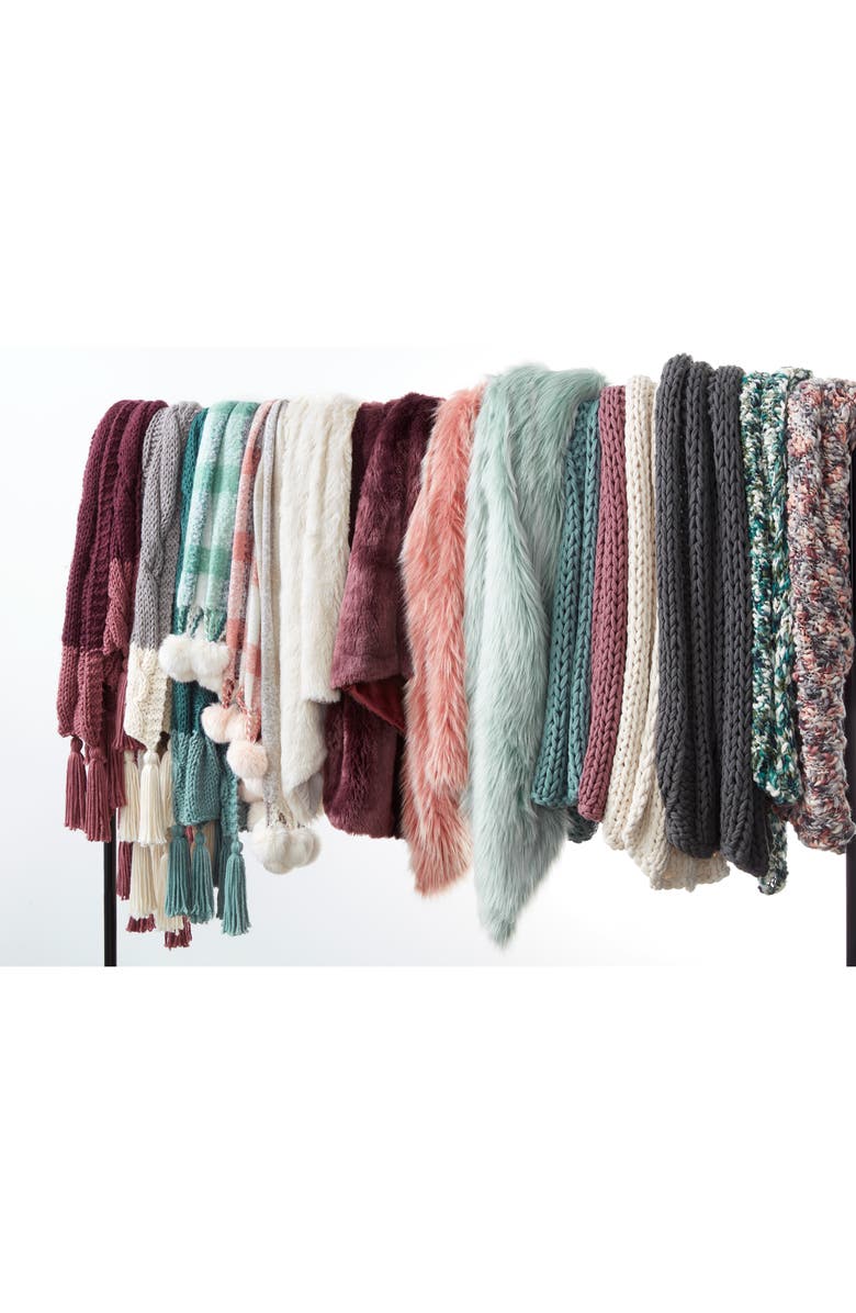 Treasure & Bond Jersey Rope Ribbed Throw Blanket, Alternate, color,