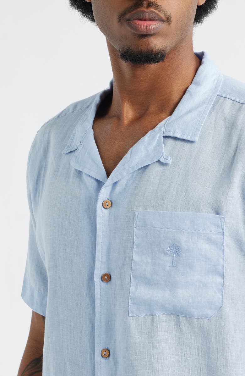 Boardies Short Sleeve Button-Up Camp Shirt, Alternate, color, Blue