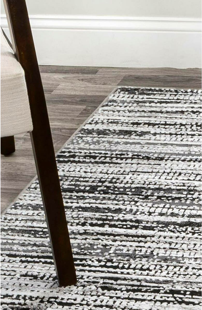 JONATHAN Y Lotus Modern Persian Floral Area Rug, Alternate, color, Black/Gray