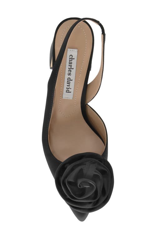 Charles David Althea Pointed Toe Slingback Pump In Black