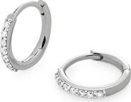 Monica Vinader Lab Grown Diamond Pavé Huggie Hoop Earrings