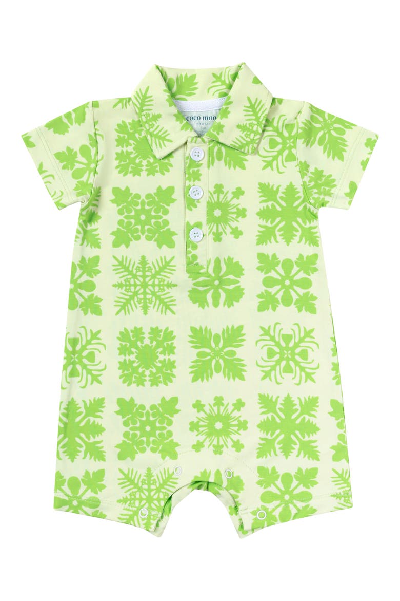 Napuanani Polo Romper, Main, color, GREEN