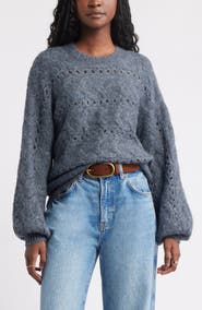 Treasure & Bond Cable Crewneck Sweater