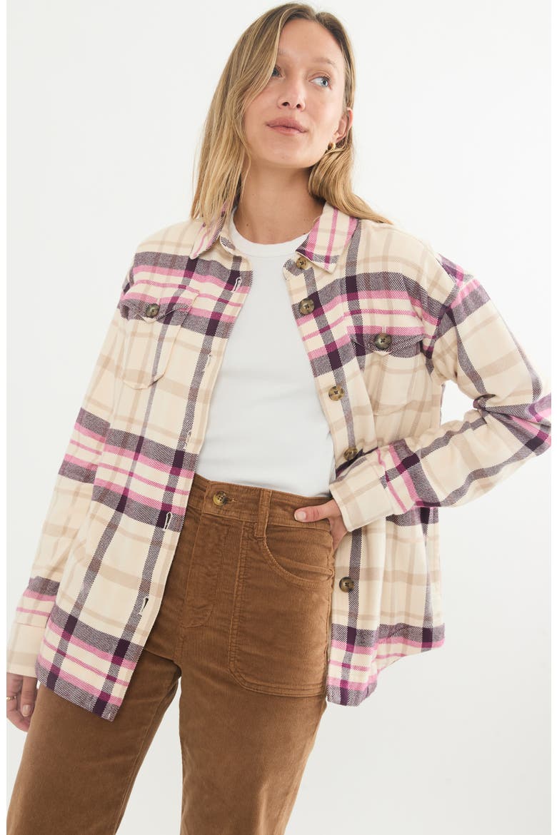 Flannel Shacket, Alternate, color, WARM PLAID
