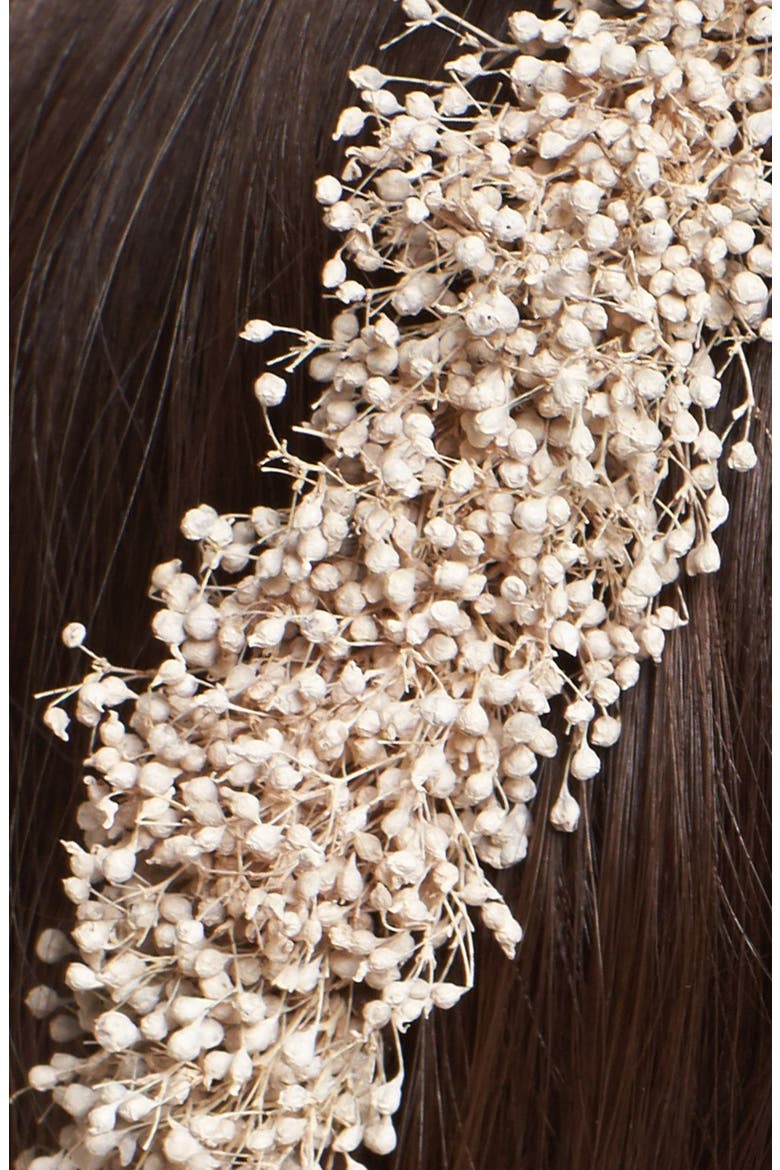Baby's Breath Crown, Alternate, color, WHITE