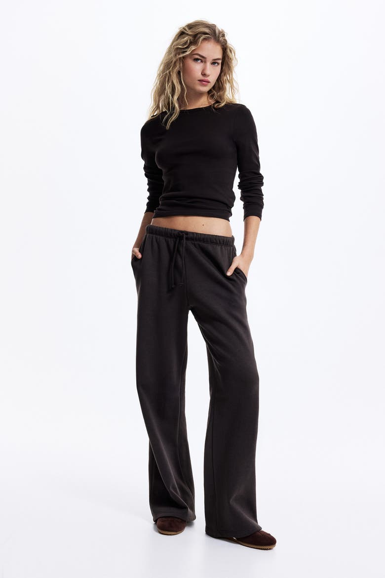 Wide-leg joggers, Alternate, color, Dark gray