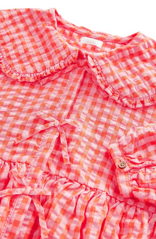 Next Kids' Gingham Cotton Button-up Shirt In Red