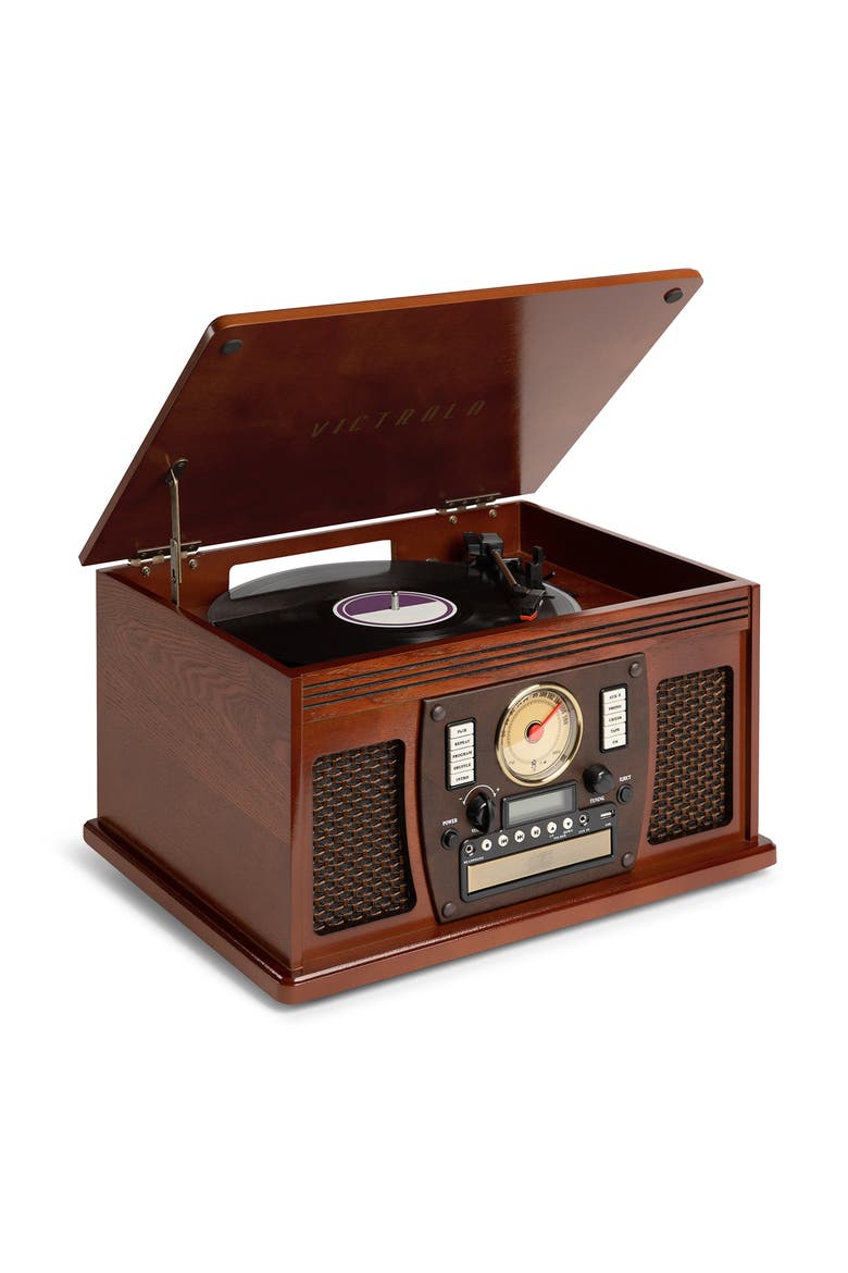 Navigator 8 in 1 Wood Record Player, Main, color, Mahogany