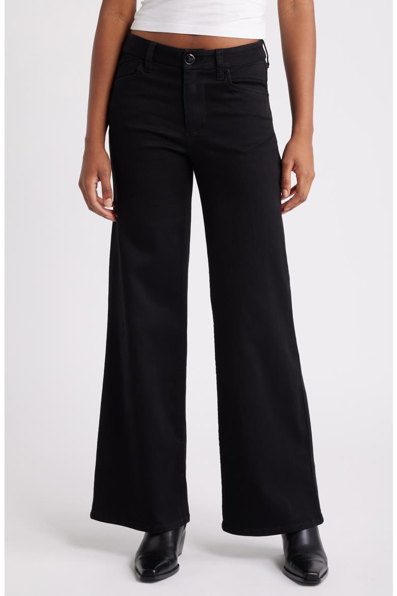 Better Butter High Waist Wide Leg Jeans, Main, color, BLACK