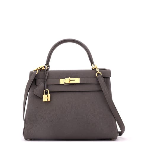 Kelly Handbag Grey Togo with Gold Hardware 28