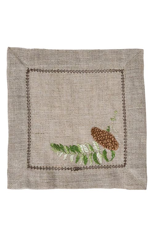 Juliska Forest Walk Set Of 4 Cocktail Napkins In Multi