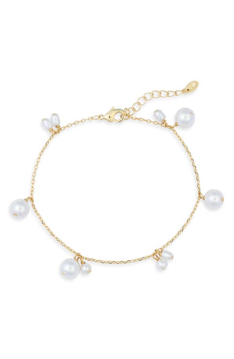 Demi Fine Faux Pearl Charm Bracelet