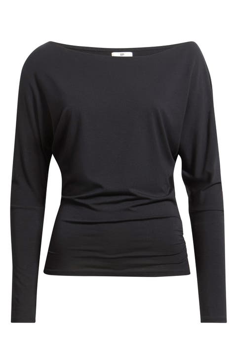 Long Sleeve Cinch Waist Top