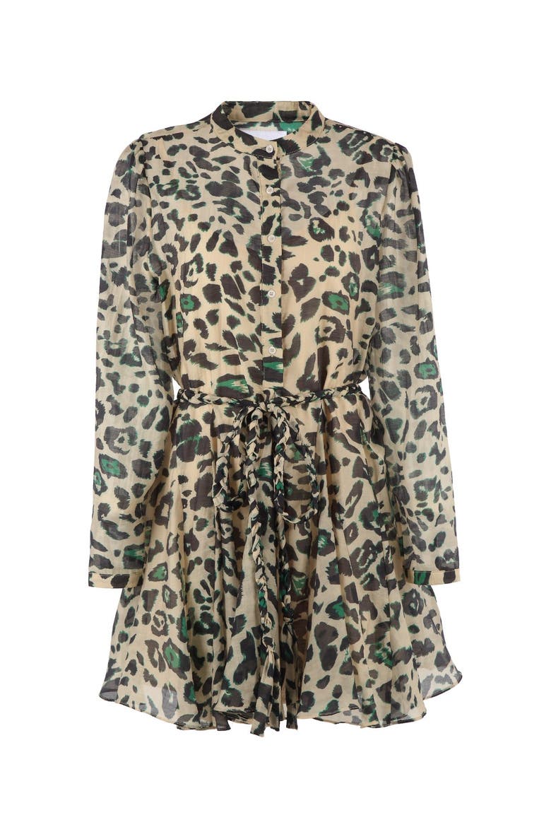 The Jenica Dress, Main, color, Green Leopard