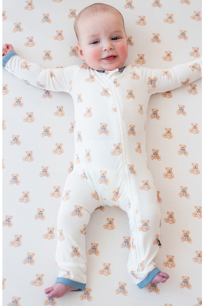 Kids' Teddy Bear Zip-Up Romper, Alternate, color, TEDDY BEAR