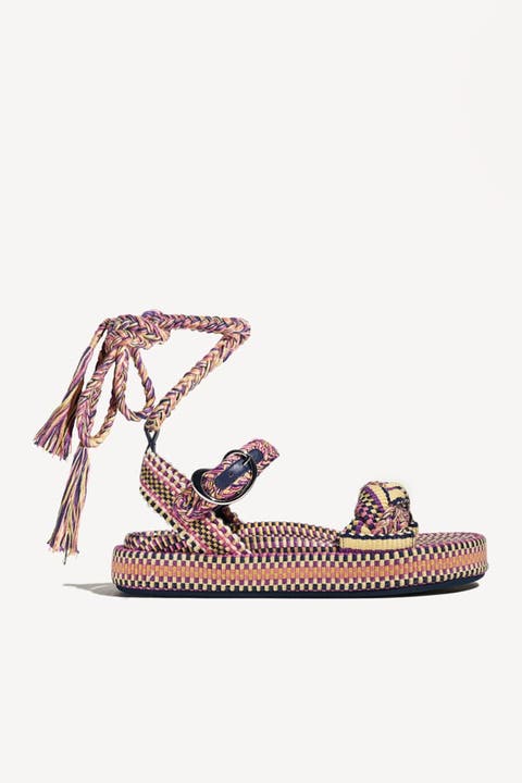 Carolina Braided Lace Up Platform Sandal