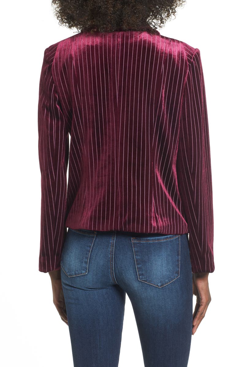 Leith Stripe Velour Blazer, Alternate, color,