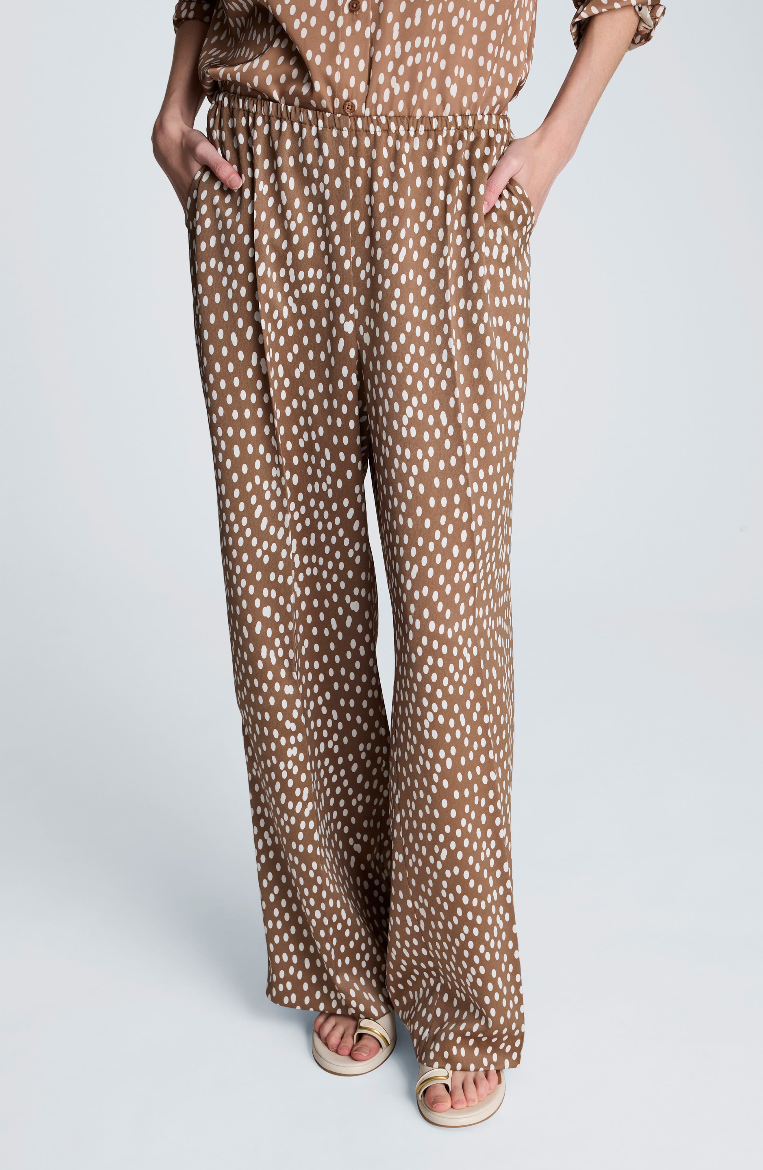 Kenneth Cole High Waist Wide Leg Pants
